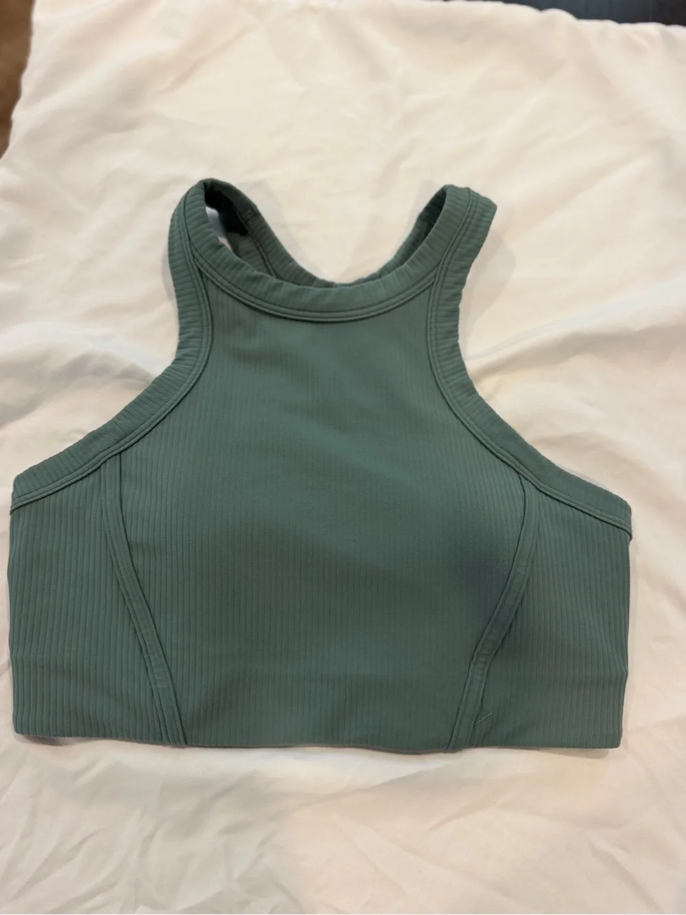 lululemon athletica Cropped High-Neck Tank Top in Sage